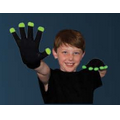 Blank Soft Black Light Up Show Gloves